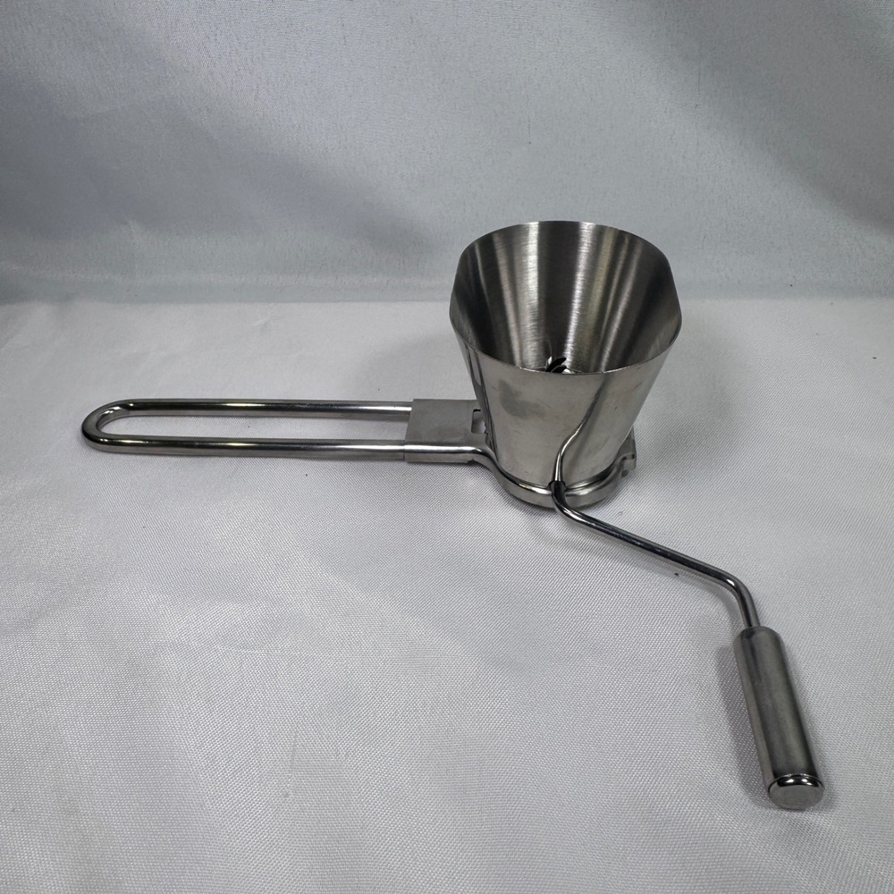 Stainless Steel Rotary Parsley Mincer Manual Herb Grinder Hand Crank Tool Silver